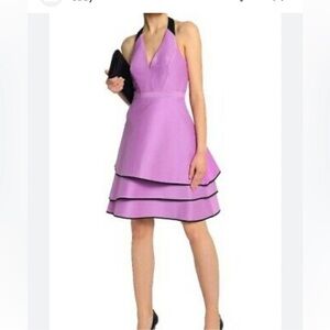 Stunning Halston Heritage Lavender Halter Fit & Flare
Dress